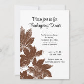 Bruine Thanksgiving zegel Kaart (Voorkant)