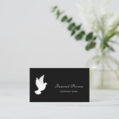 Bruine thuisservice zwarte witte duif QR-code Visitekaartje (Staand voorkant)