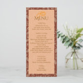 Bruine tinten Herfst Herfstbladeren Plat Menu (Staand voorkant)