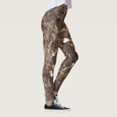 Bruine tinten marmer en wit leggings (Rechts)