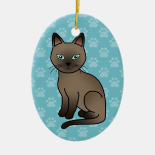 Bruine Tonkinese kat Keramisch Ornament