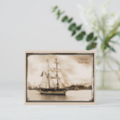 bruine tonnagebelastingkaart briefkaart (Staand voorkant)