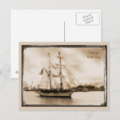 bruine tonnagebelastingkaart briefkaart (Voorkant / Achterkant)