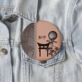 Bruine Torii bamboeperzik Ronde Button 4,0 Cm (In situ)