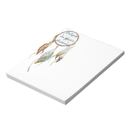 Bruine Turquoise Dream Catcher Notitieblok (Gedraaid)