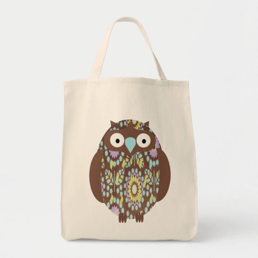 bruine uil tote bag (Voorkant)