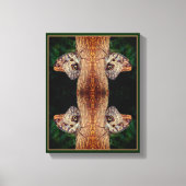 Bruine Uil Vlinder Close Up Natuur Abstract Canvas Afdruk (Voorkant)