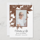 Bruine val laat viering van het leven kaart (Voorkant)