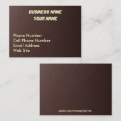 Bruine vezelstof Visitekaartjes (Voorkant / Achterkant)