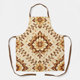 Bruine vintage shabby patroon schort