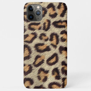 Bruine vlekken luipaard nepbont iPhone 11 pro max hoesje