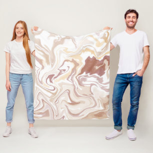 Bruine vloeibare acrylgooi fleece deken