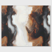 Bruine vloeistof-schilderkunst cadeaupapier (Vlak)