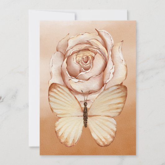 Bruine Waterverf Moederdag Brunch Uitnodiging (Achterkant)