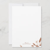 Bruine Waterverf najaar uitnodigen voor bruiloft Kaart (Achterkant)