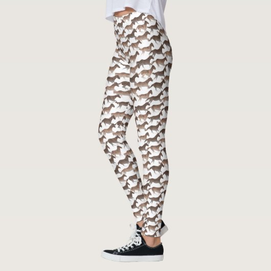 Bruine Waterverf paarden Leggings (Links)