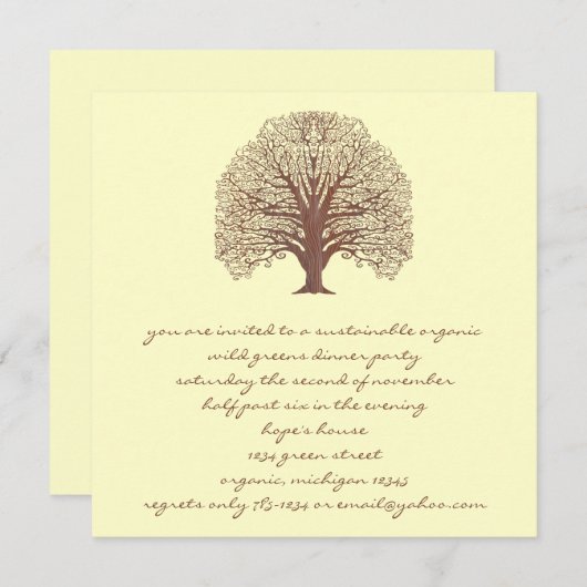 Bruine wervelkolom Hout Grain Pattern-uitvindingen Kaart (Voorkant / Achterkant)