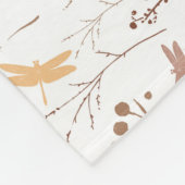 Bruine wiet tuin fleece deken (Hoek)