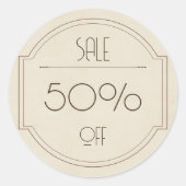  bruine winkel promotie verkoop sticker (Voorkant)