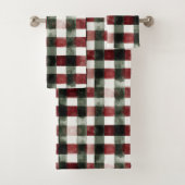 Bruine witte wintersneeuwvlokken bad handdoek (Insitu)