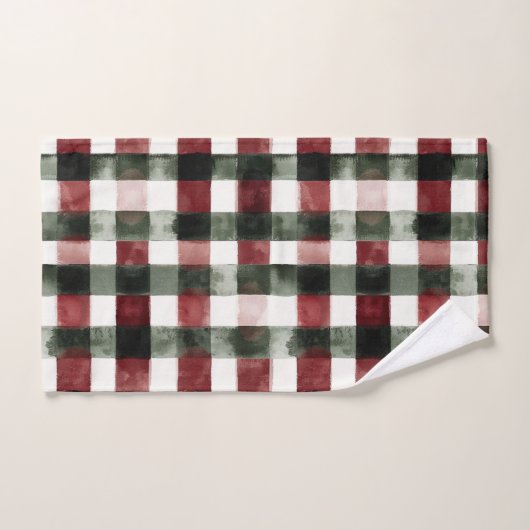 Bruine witte wintersneeuwvlokken bad handdoek (Handdoek)