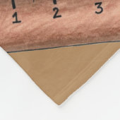 Bruine Wooden School Meetlat Fleece Deken (Hoek)