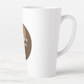 Bruine Yin & Yang koffieboon logo aangepaste latte Latte Mok (Rechts)