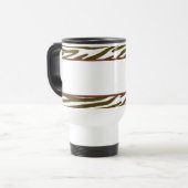 Bruine Zebra Print Monogram Mok (Voorkant links)