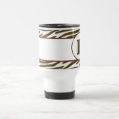Bruine Zebra Print Monogram Mok (Center)
