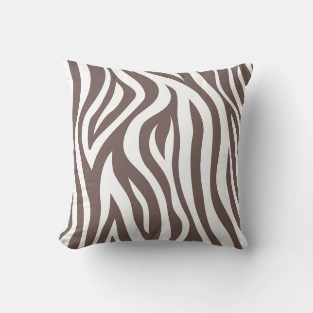 Bruine zebra werpkussen kussen (Voorkant)