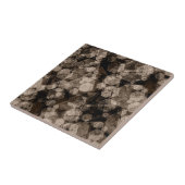 Bruine zeshoeken. tegeltje (Zijkant)