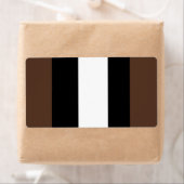 Bruine, zwarte en witte strepen etiket (Insitu)