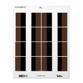 Bruine, zwarte en witte strepen etiket (Full Sheet)