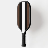 Bruine, zwarte en witte strepen pickleball paddle (Links)
