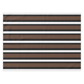 Bruine, zwarte en witte strepen tafelkleed (Voorkant (Horizontaal))