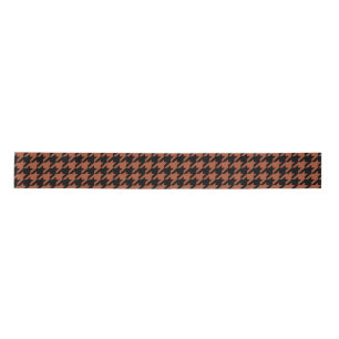 Bruine Zwarte Houndstooth Schotse ruit Lint