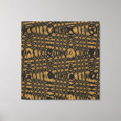 Bruine zwarte luipaard Moderne Abstracte golflengt Canvas Afdruk (Voorkant)