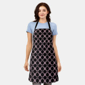 bruine zwarte polka dot check pattern mode schort (Gedragen)