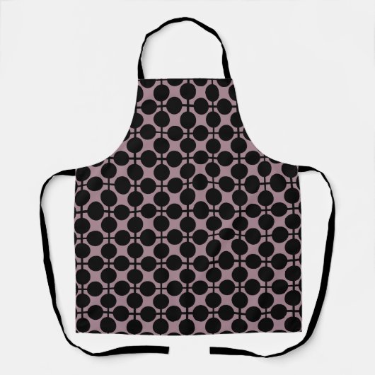 bruine zwarte polka dot check pattern mode schort (Voorkant)