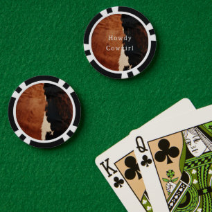 Bruine Zwarte Zuidwest Nep Runderleer Poker Chips