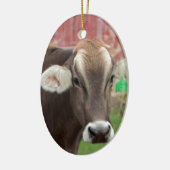 Bruine Zwitserse kool Keramisch Ornament (Links)