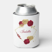 bruinkoolbloemen - elegante bruiloft blikjeskoeler (Blikje Voorkant)