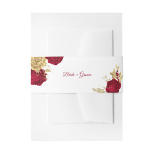 bruinkoolbloemen - elegante bruiloft uitnodigingen wikkel