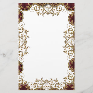 bruinkoolgoudfiligriebruiloft briefpapier