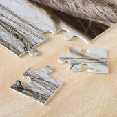 bruinkoolpaardenpuzzel legpuzzel (Zijkant)