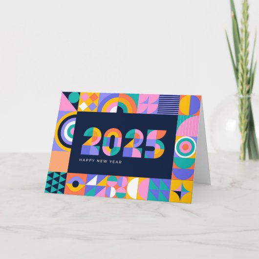 Bruisend 2025 Nieuwjaar Feestdagen Kaart (Voorkant)