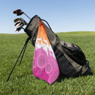 Bruisende Boheemse Groovy Abstracte Lesbische Prid Golfhanddoek