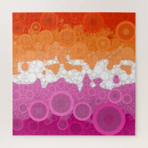 Bruisende Boheemse Groovy Abstracte Lesbische Prid Legpuzzel