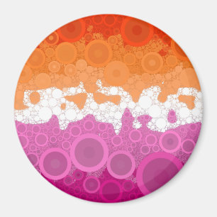 Bruisende Boheemse Groovy Abstracte Lesbische Prid Magneet