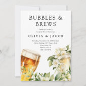 Bruisende bubbels en drankjes koppel bruiloftsfoto kaart (Voorkant)